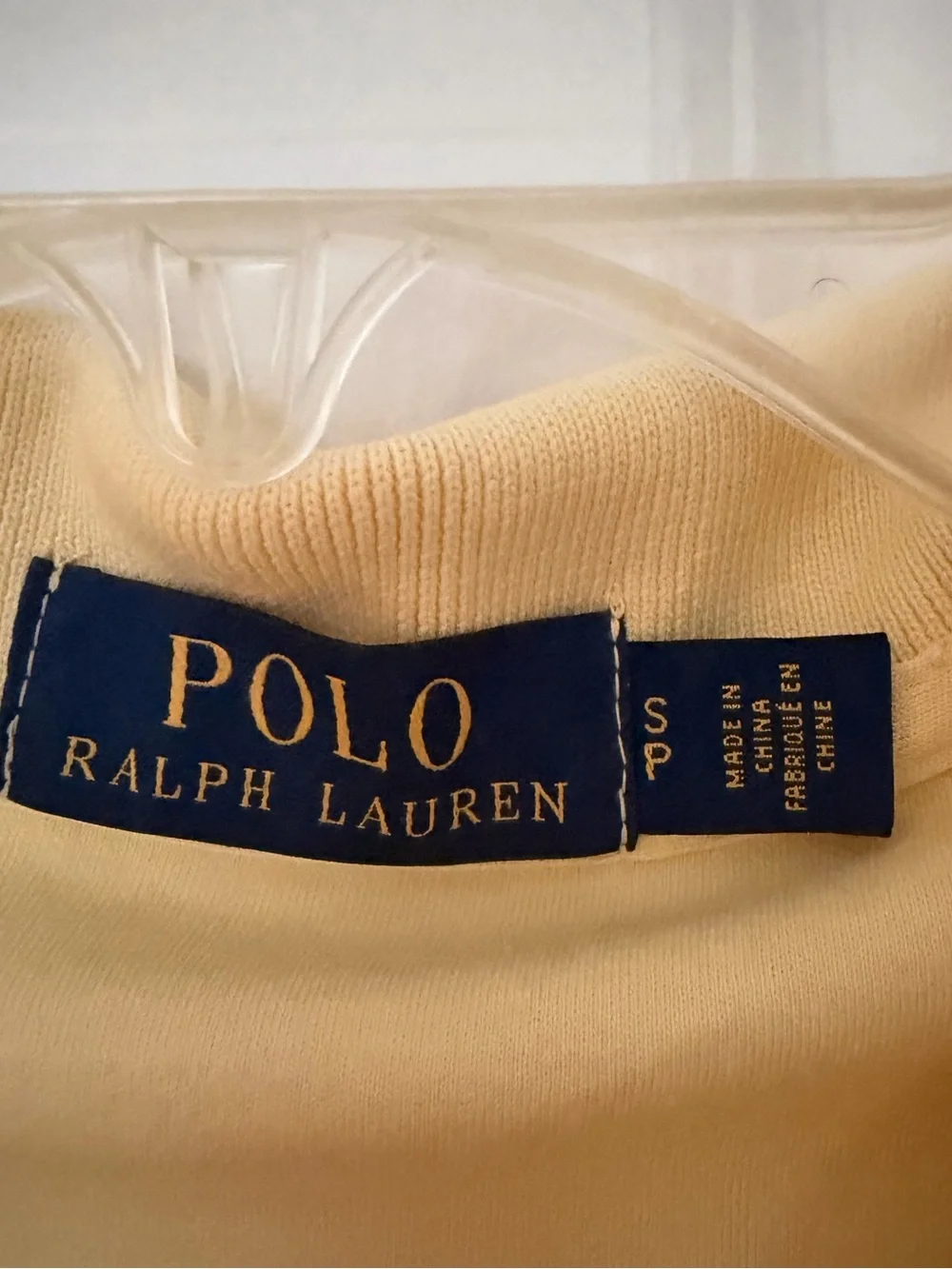 POLO RALPH LAUREN MENS PALE BUTTER YELLOW SHORT SLEEVE SHIRT SIZE S/P